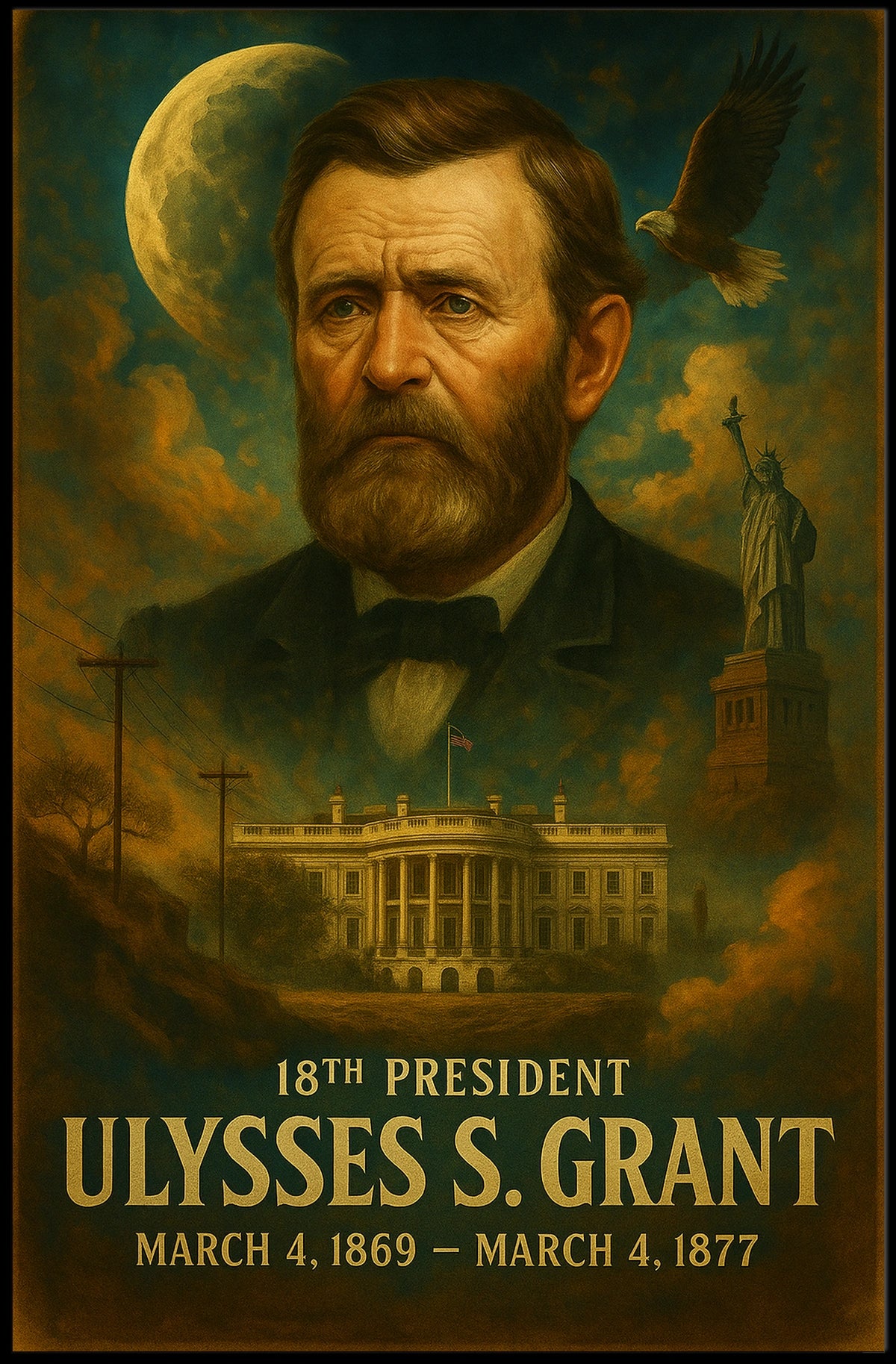 Ulysses S. Grant 18Th President Poster