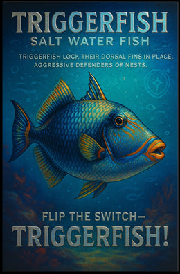 Triggerfish Salt Water Fish Poster