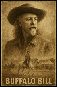 Buffalo Bill Wild West Heritage Historical Poster