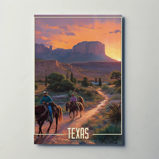 Texas United States Vintage Poster