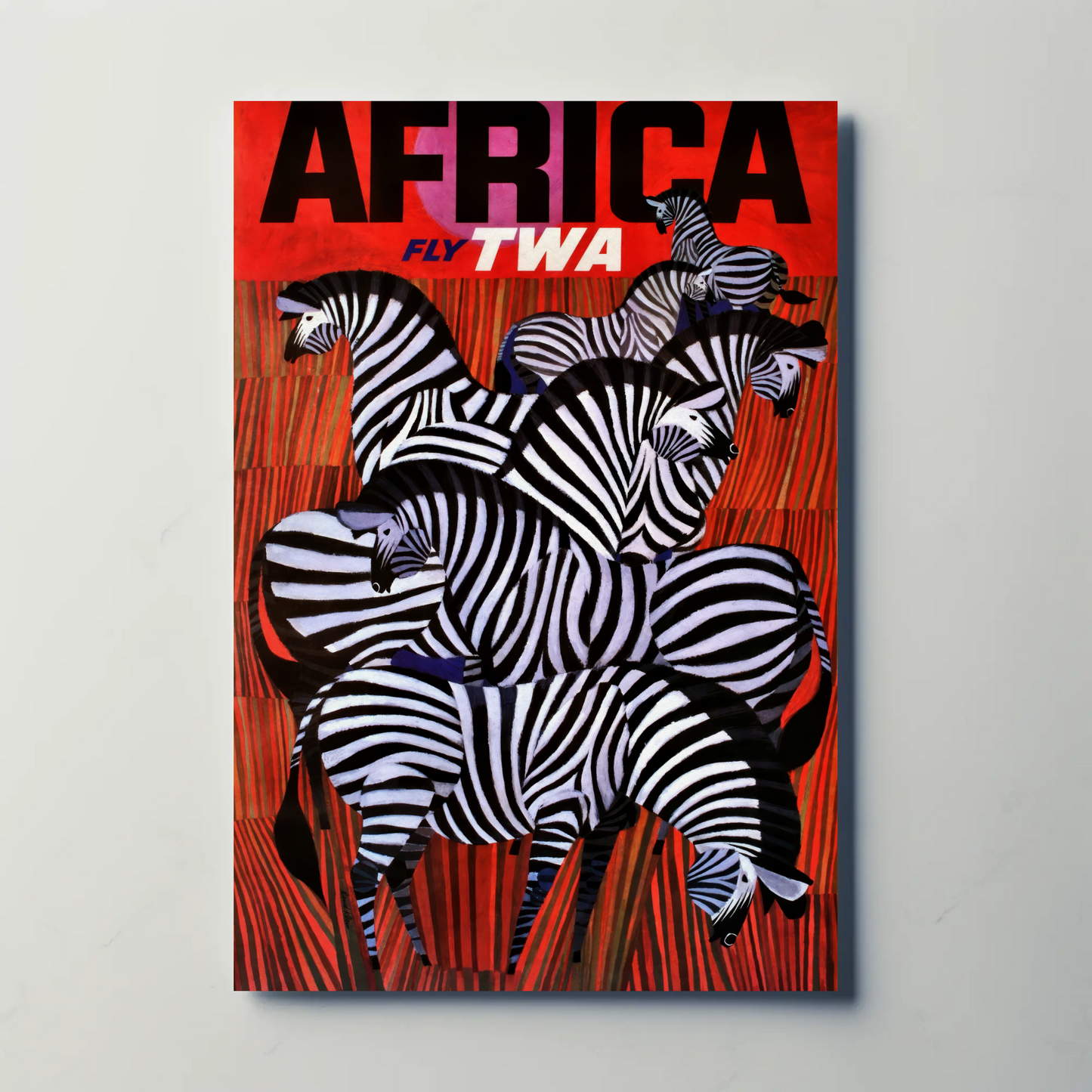 Fly TWA to Africa Travel Poster by David Klein