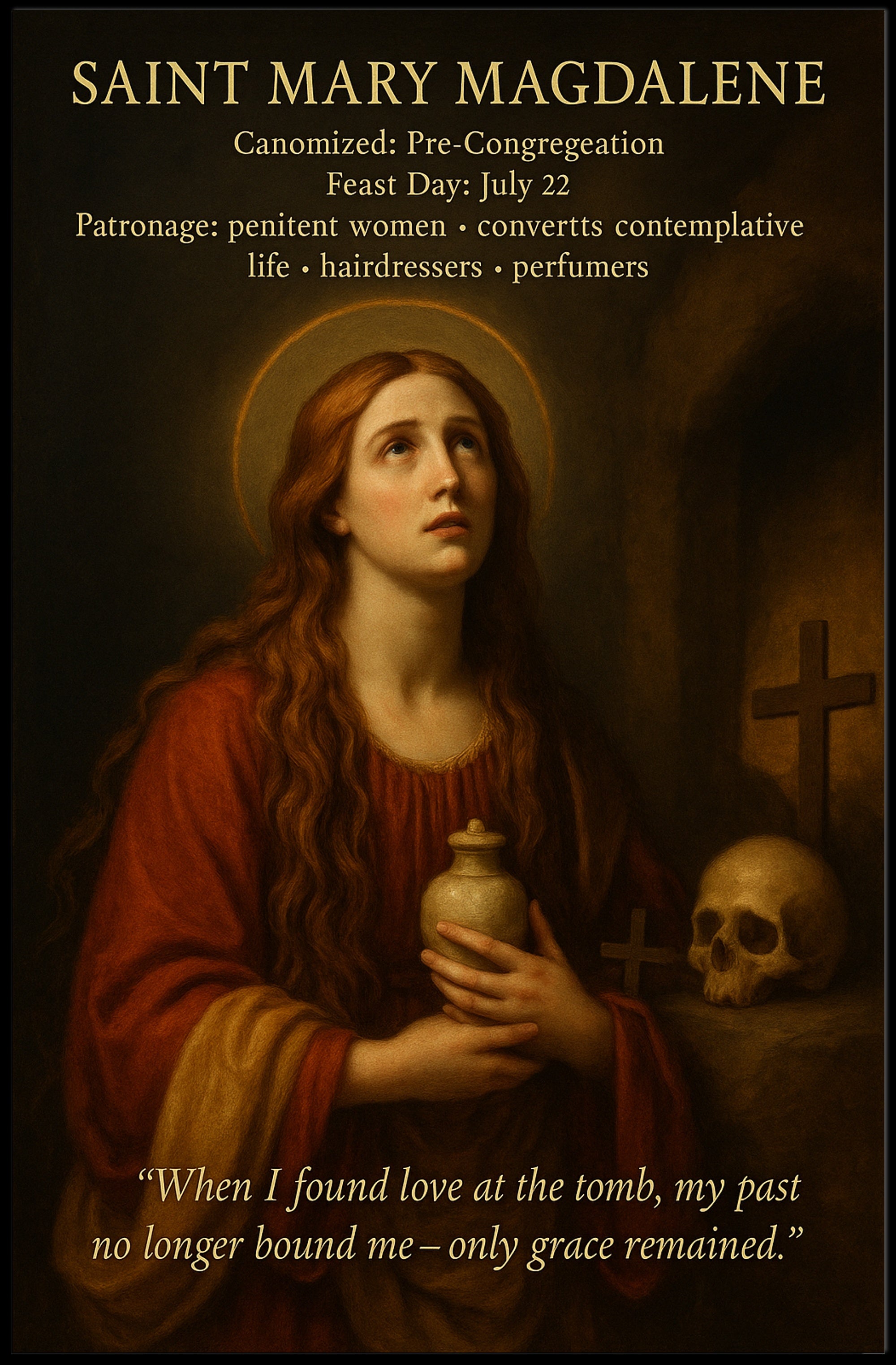 Saint Mary Magdalene Renaissance Art Cultural or Heritage Poster
