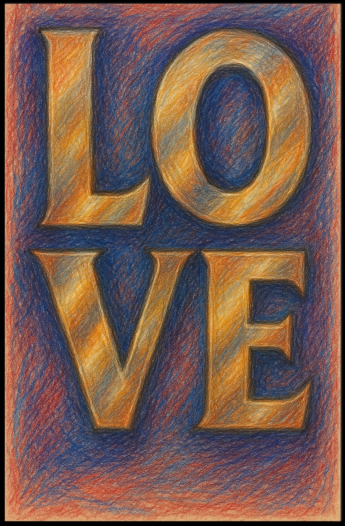 Vibrant Abstract Art Piece for Creative Spaces Poster