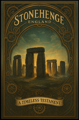 Stonehenge Timeless Travel Poster Vintage Wall Art