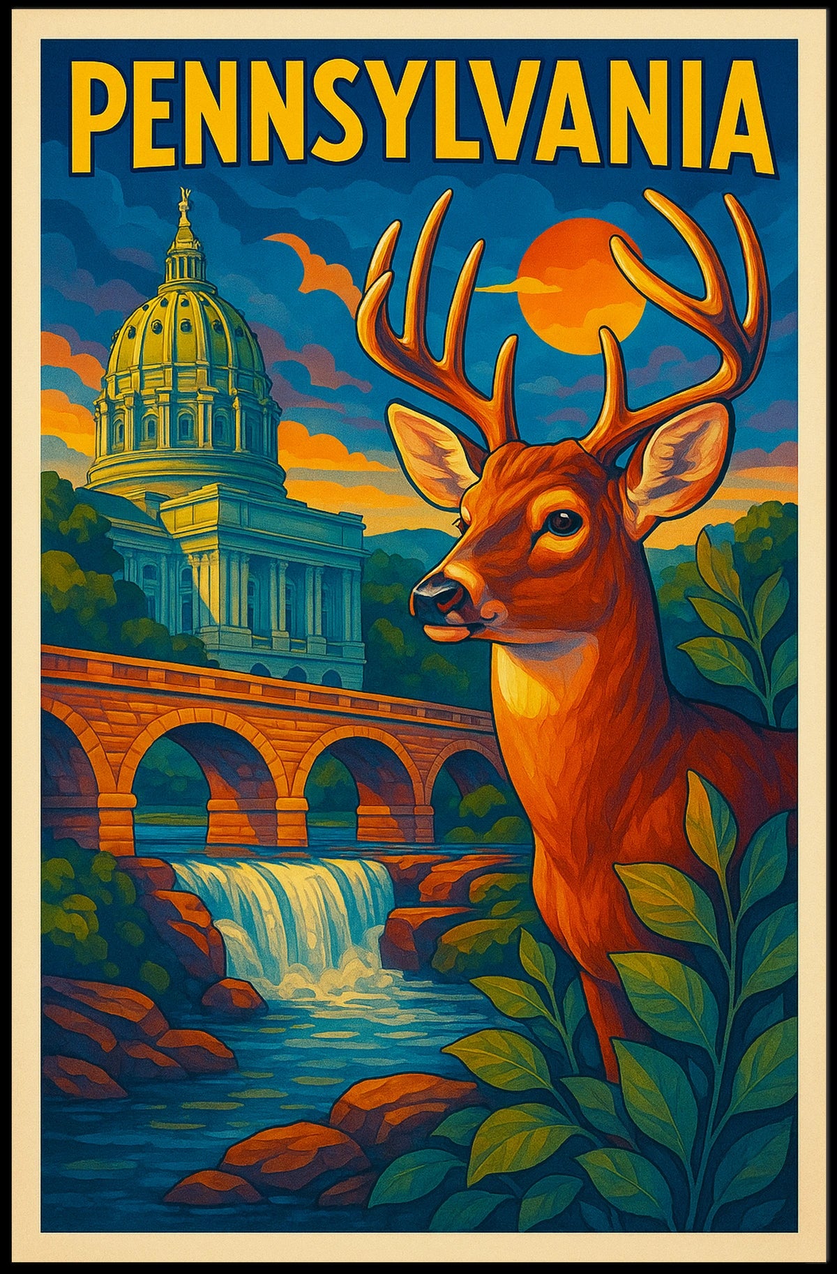 Pennsylvania Wildlife and Heritage Poster