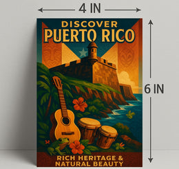 Discover Puerto Rico Vintage Poster Art PosterGoat