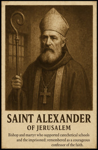 Saint Alexander Of Jerusalem Poster