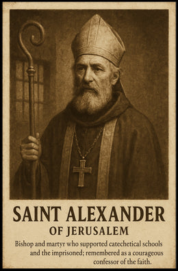 Saint Alexander Of Jerusalem Poster