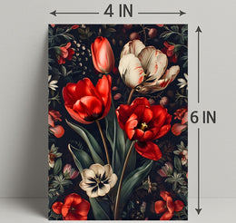 Botanical Elegance: Artistic Tulip Bouquet Poster
