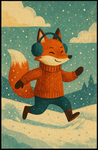 Winter Fox Adventure Poster