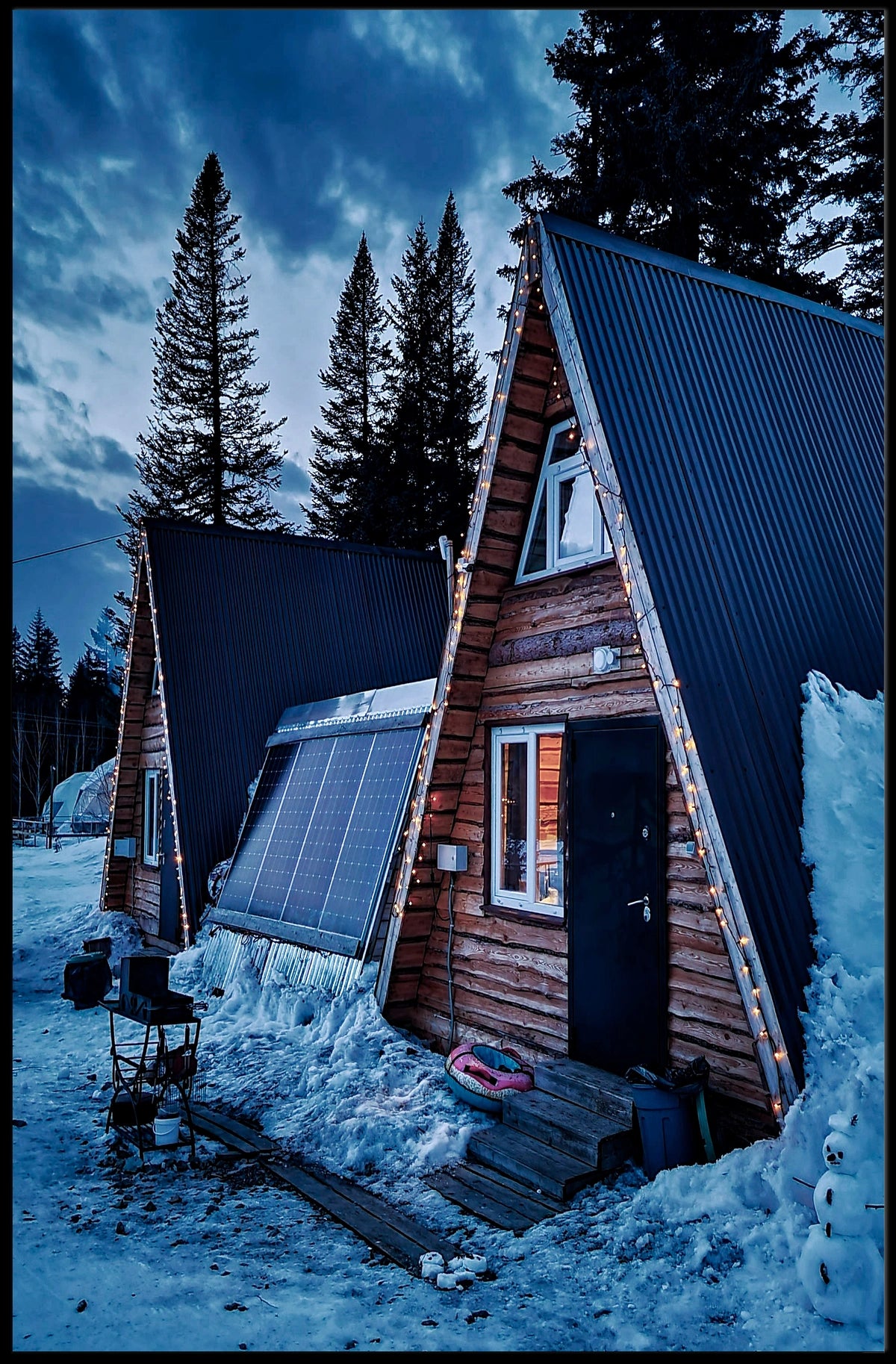 Cozy Winter Cabin Retreat Poster