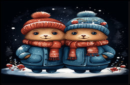 Winter Wonderland Bears Poster