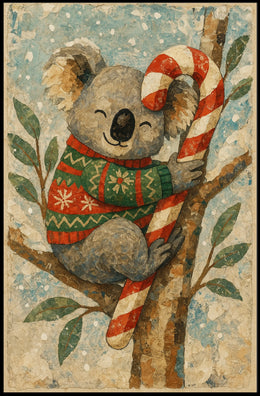 Cozy Koala Christmas Poster
