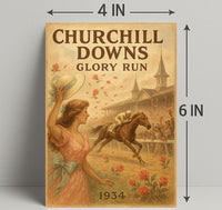 Churchill Downs 1934 Horse Racing Sports Poster