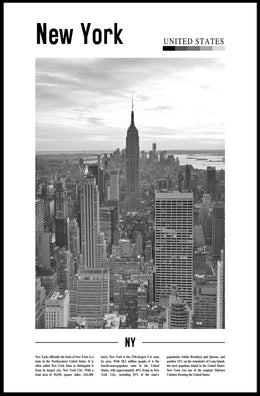 New York City Empire State Building Poster Classic Wall Art