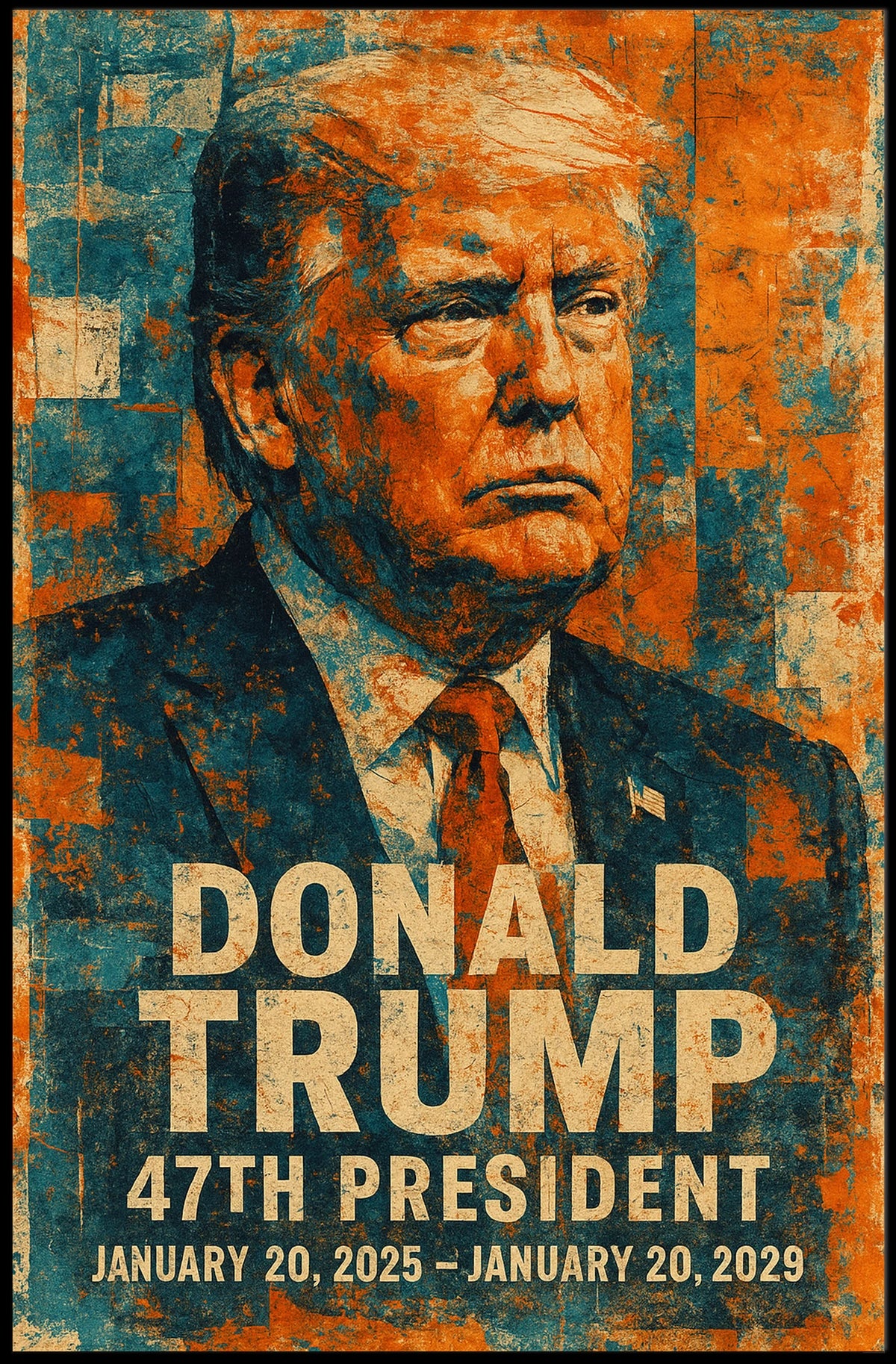 Bold Resolve Donald Trump in Leadership Poster