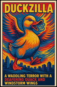 Duckzilla A Waddling Terror Poster