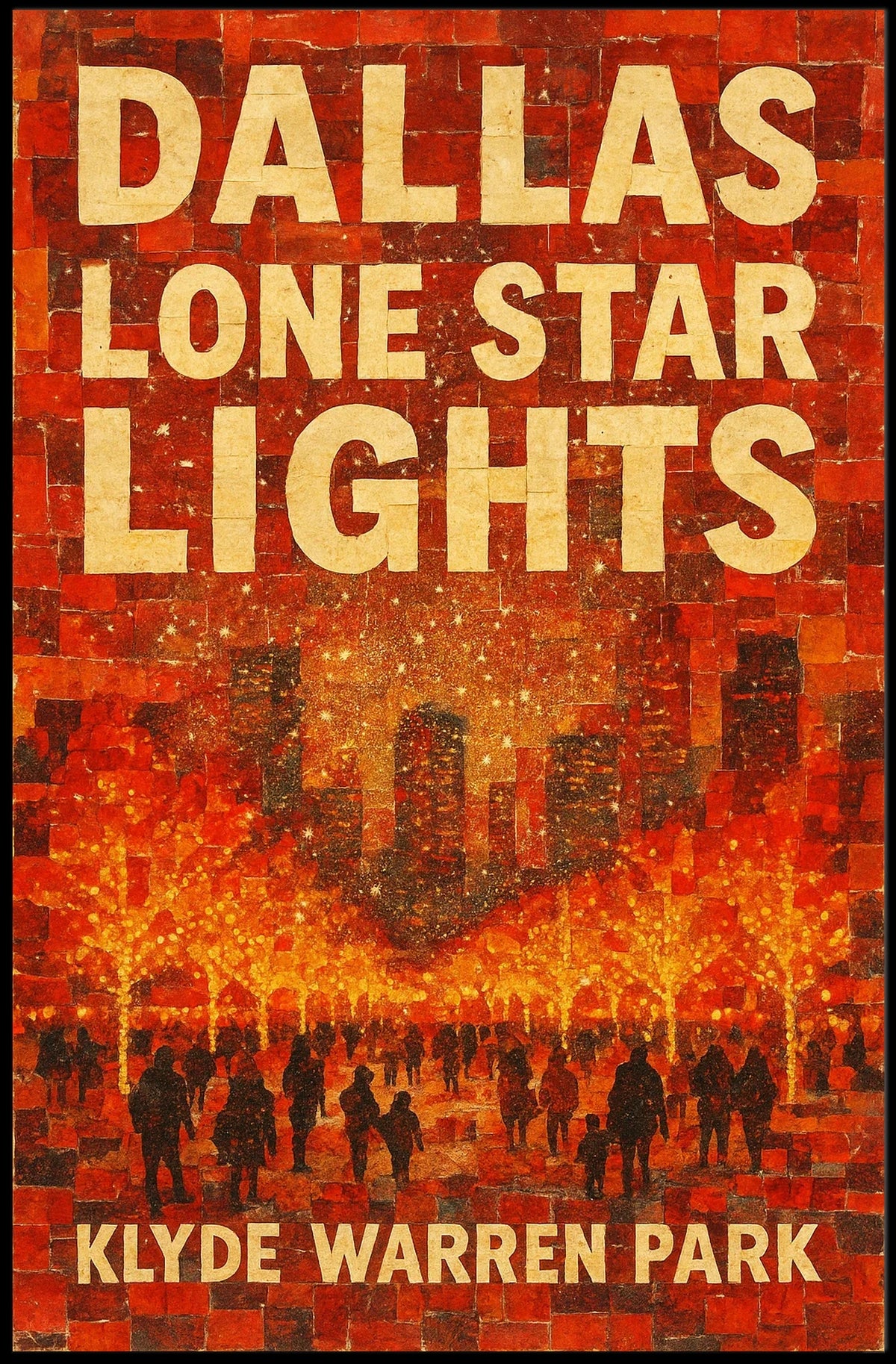 Dallas Lone Star Lights Cityscape Wall Art Print Poster