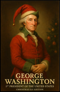 George Washington Christmas Elf Historical Poster
