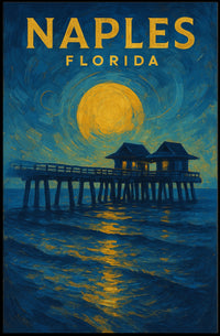 Naples Florida Coastal Dream Poster Wall Art 18x24 Inches