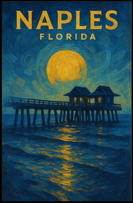 Naples Florida Coastal Dream Poster Wall Art 18x24 Inches
