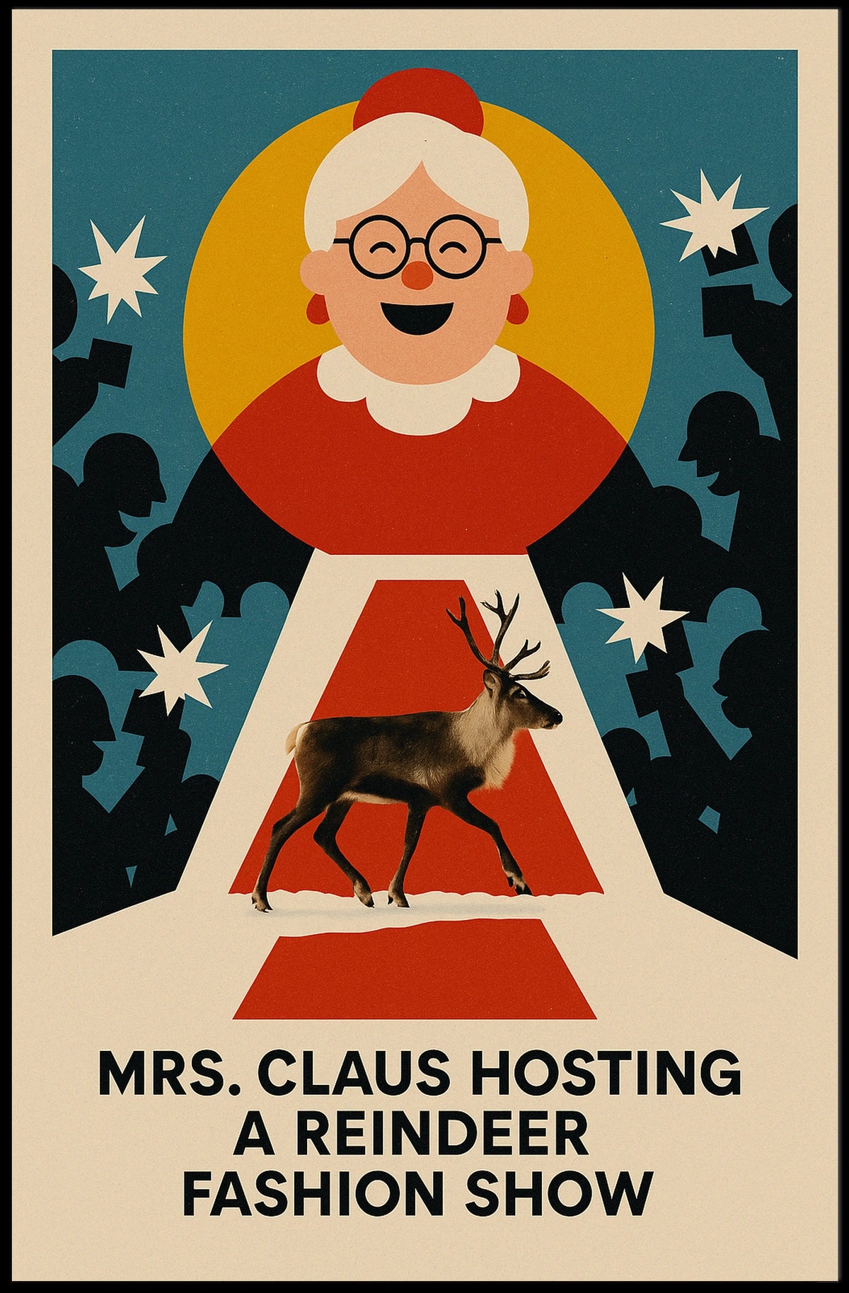 Mrs. Claus Reindeer Show: Festive Holiday Event Poster