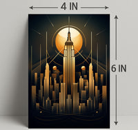 Art Deco Skyline Poster