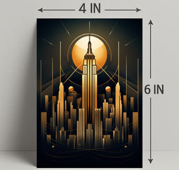 Art Deco Skyline Poster