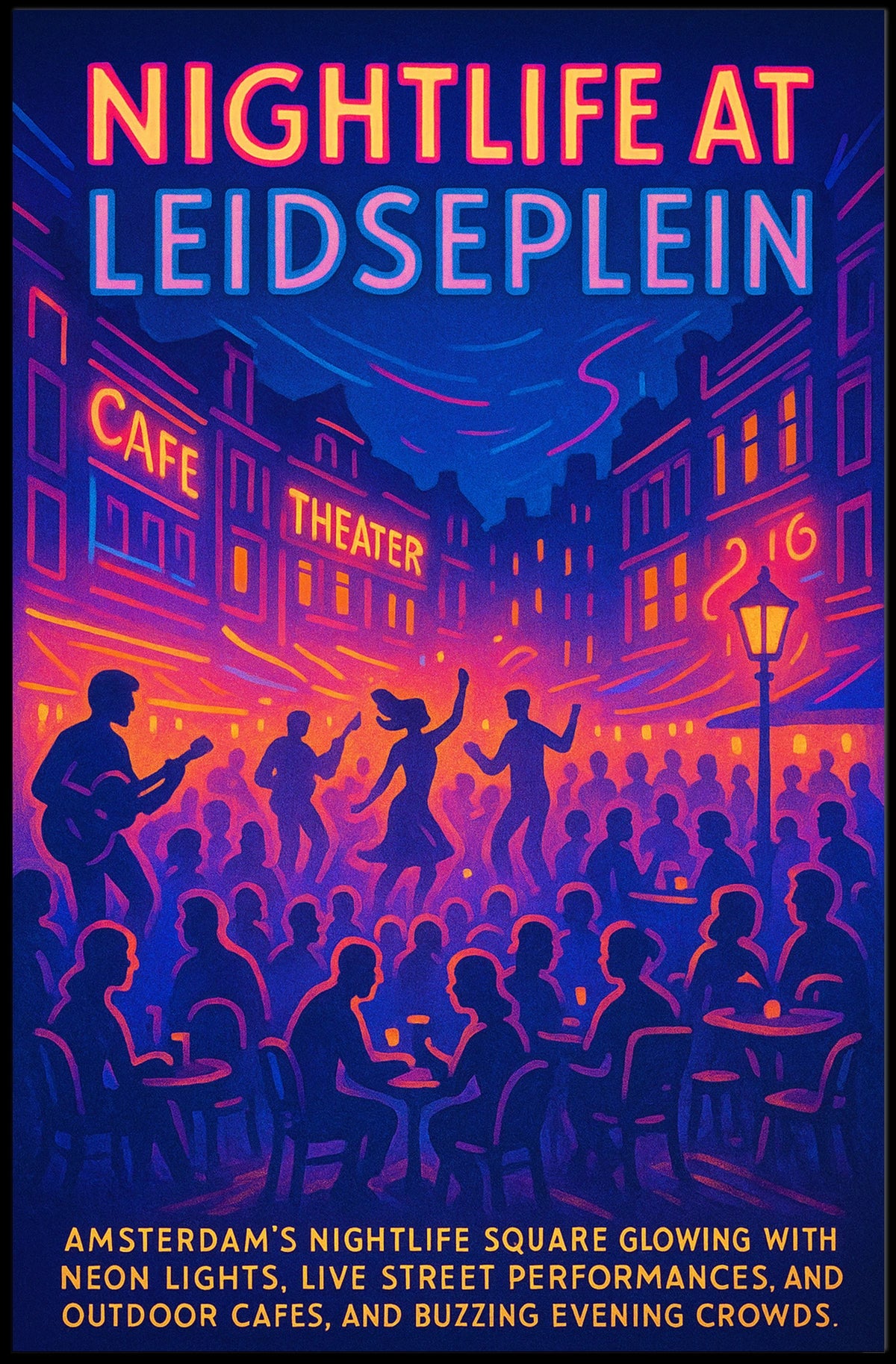 Nightlife At Leidseplein Poster