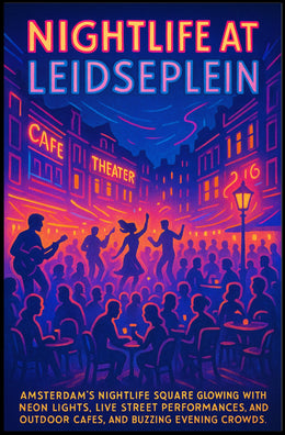 Nightlife At Leidseplein Poster