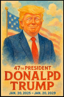 Trump Visionary Watercolor Patriotism Poster