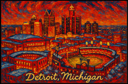 Detroit, Michigan Vibrant Cityscape Poster