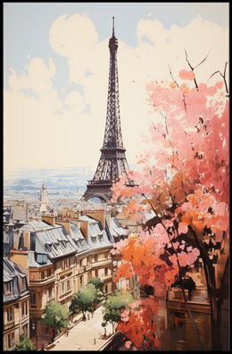 Eiffel Tower Modern Elegance in Paris Travel Poster