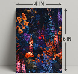 Vibrant Enchanted Floral Scene Artistic Poster
