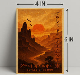 Vintage Grand Canyon Sunrise Travel Poster