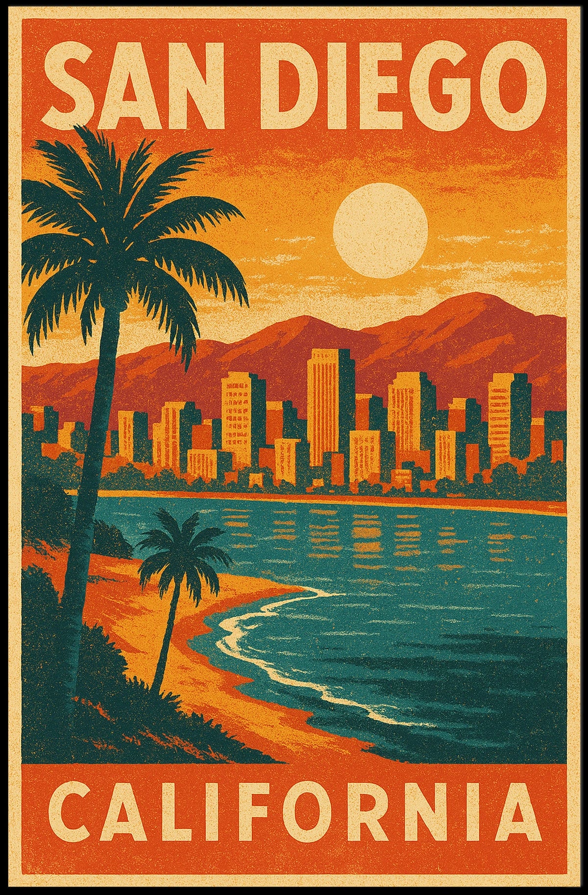 San Diego Travel Poster