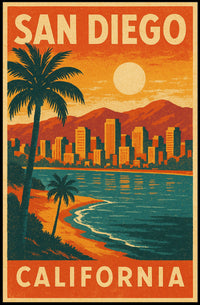 San Diego Travel Poster
