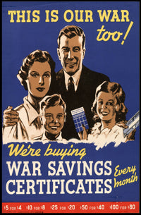 War Savings Certificates Promotion Poster PosterGoat