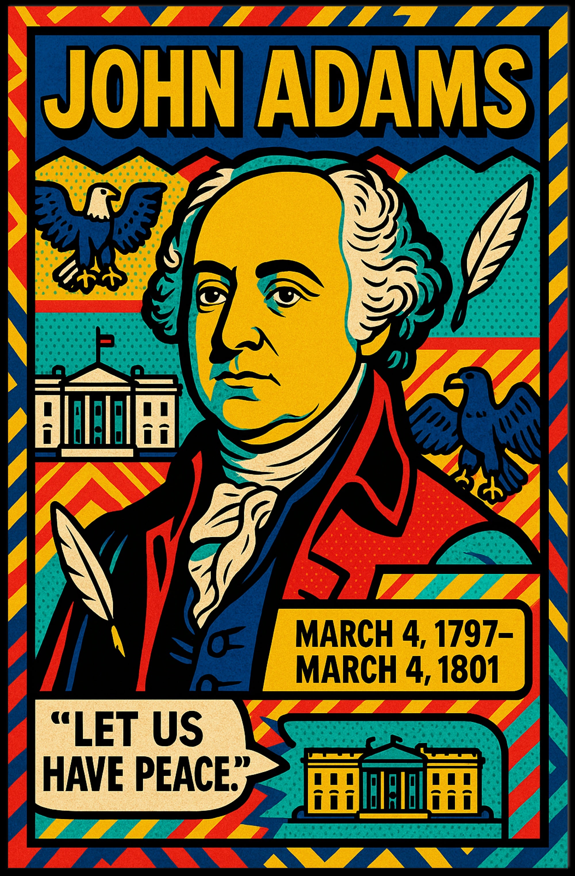 John Adams 2nd President Poster PosterGoat