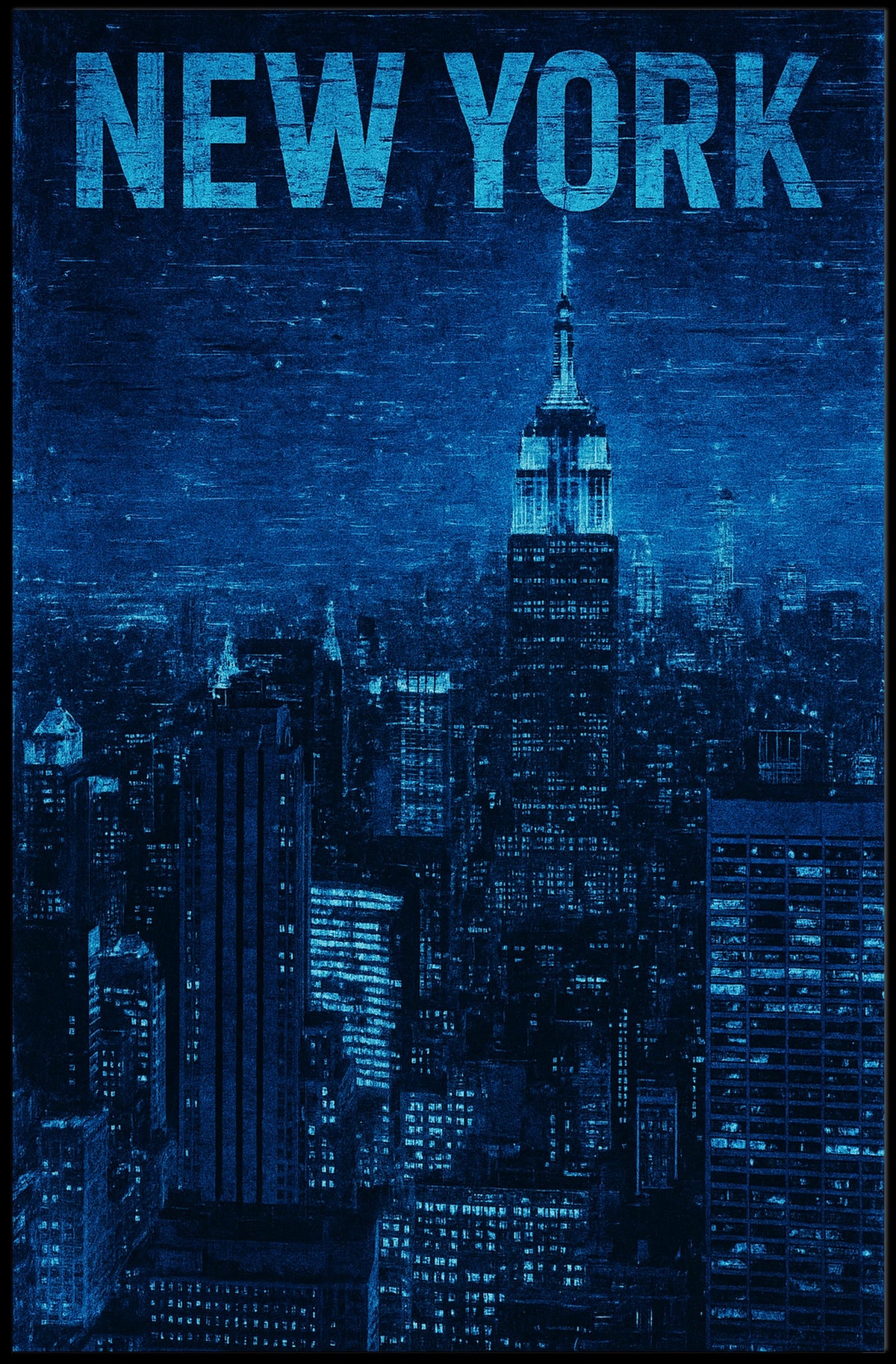 New York City Skyline Poster Wall Art Museum Quality 18x24