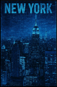 New York City Skyline Poster Wall Art Museum Quality 18x24