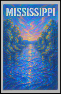 Mississippi River Serenity Poster