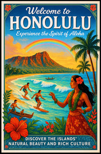 Welcome to Honolulu Experience the Spirit of Aloha Poster