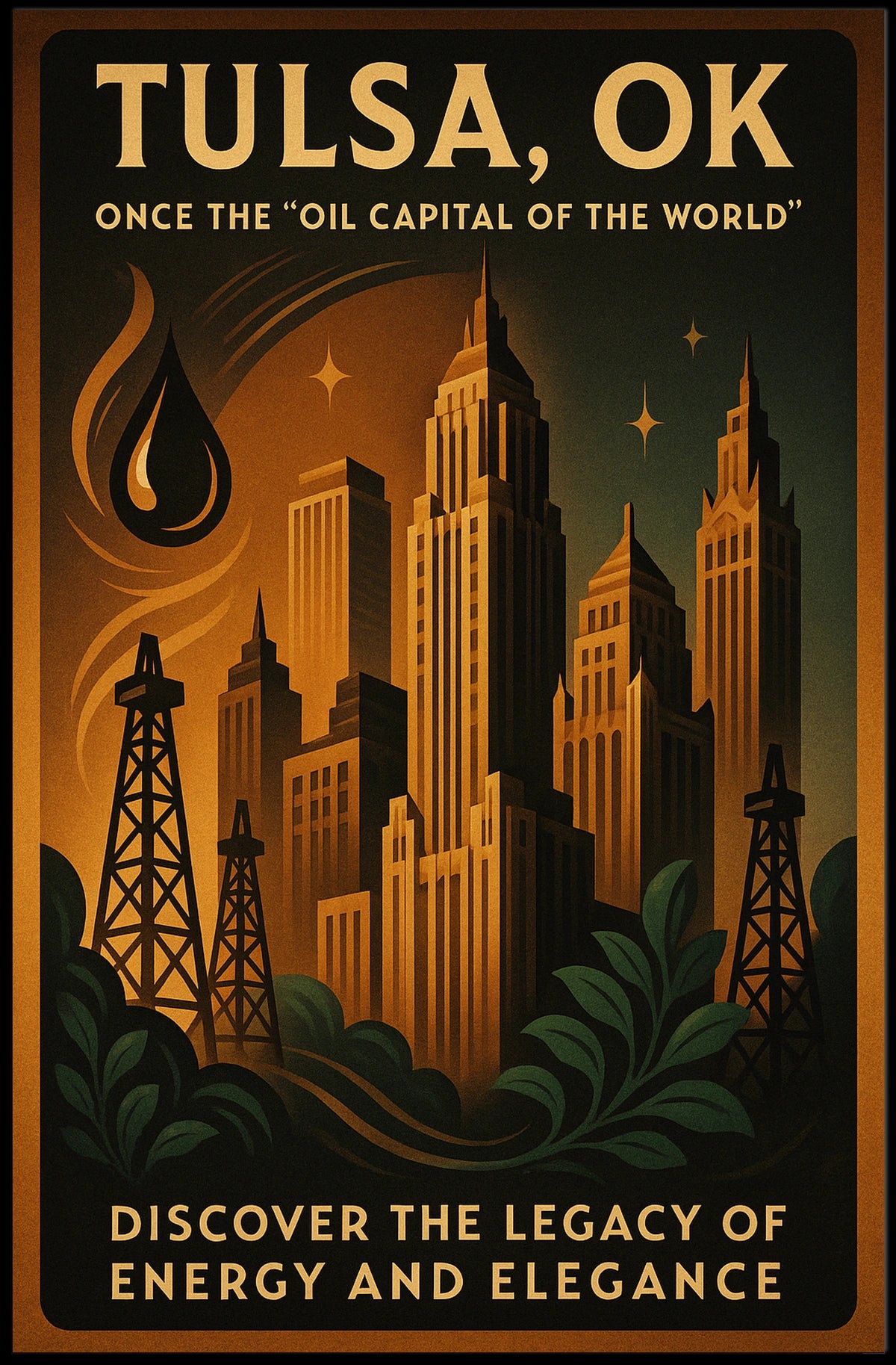 Tulsa, OK The Oil Capital Legacy Poster