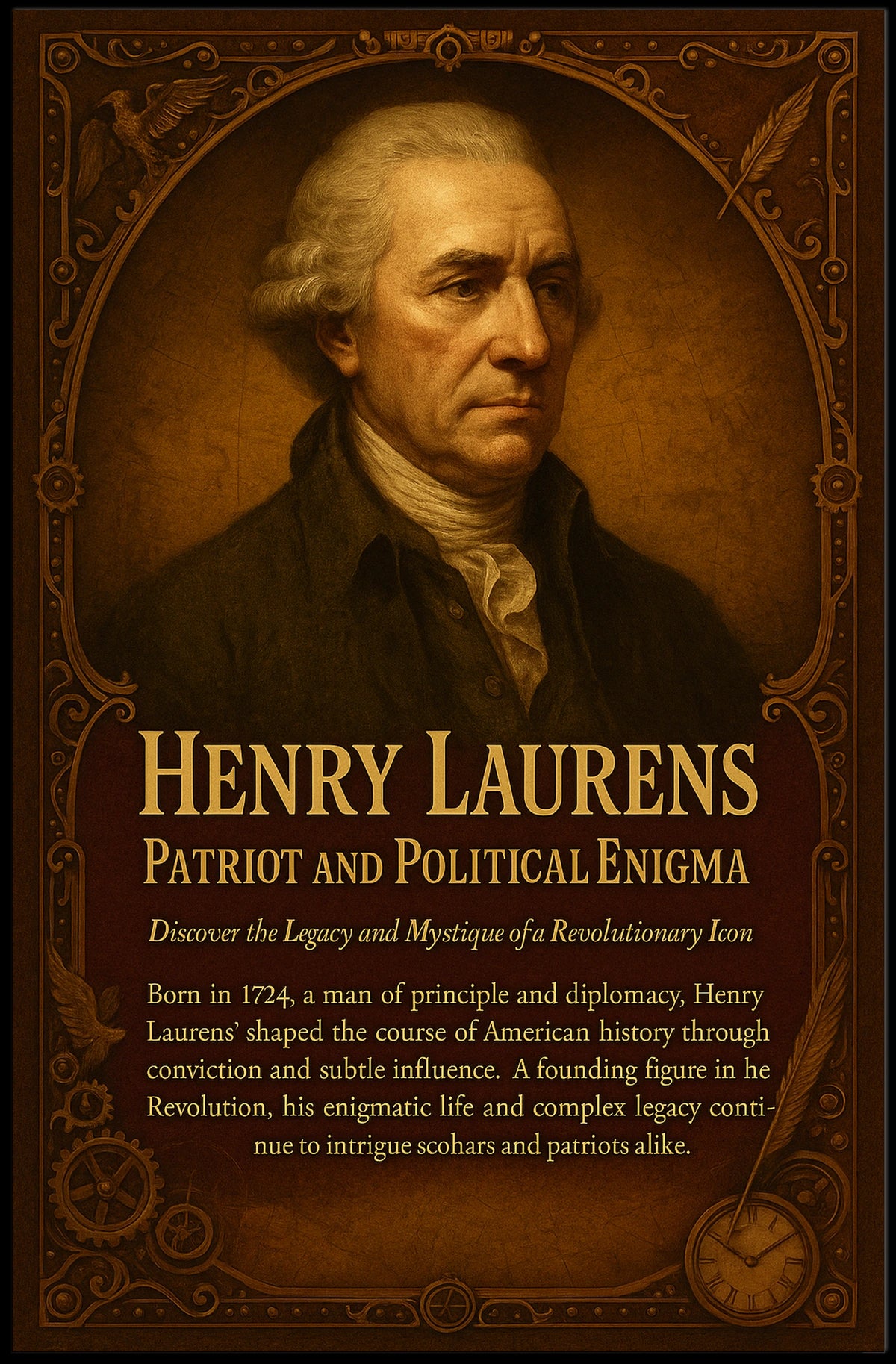 Henry Laurens Patriot and Political Enigma Poster