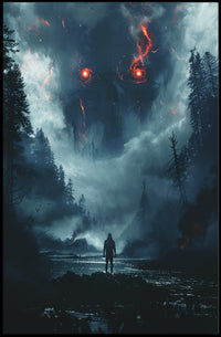 Aurora Borealis Lighthouse Dreamscape Night Sky Poster PosterGoat