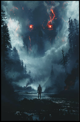 Aurora Borealis Lighthouse Dreamscape Night Sky Poster PosterGoat