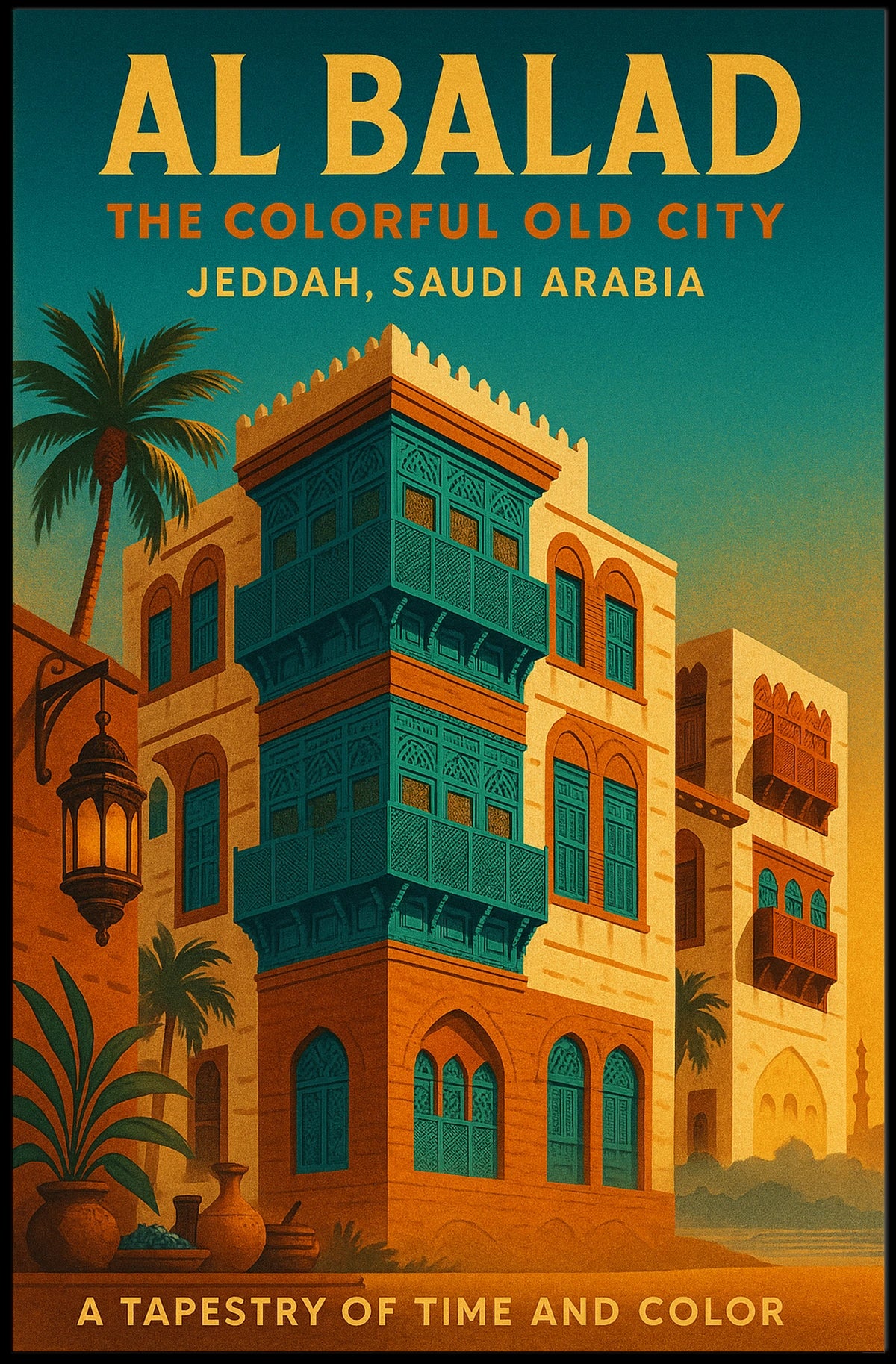 Al Balad The Colorful Old City Poster