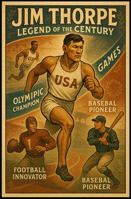 Jim Thorpe Legendary Athlete Poster