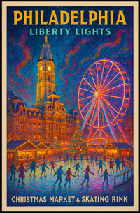 Philadelphia Liberty Lights Poster